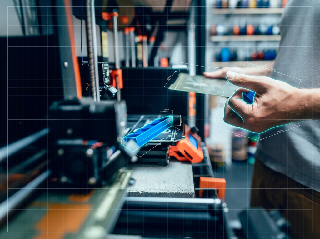 Removing a finished part from the build plate of a 3D printer